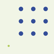 Logo AH-Moment, Neun-Punkte-Problem als Animation